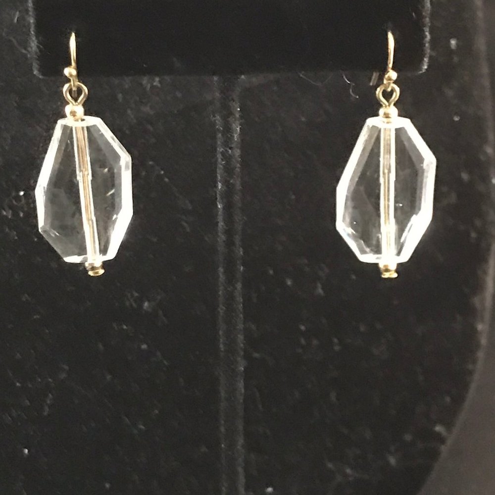 Chico's Acrylic Crystal Clear Earrings